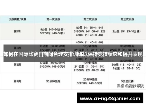 如何在国际比赛日期间合理安排训练以保持竞技状态和提升表现